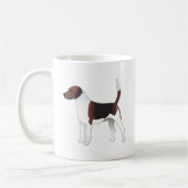 Harrier Basic Breed Hound Hund Illustration Kaffeetasse (Links)