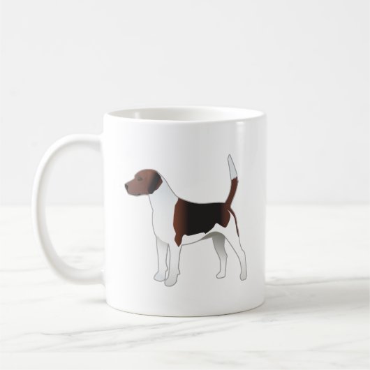 Harrier Basic Breed Hound Hund Illustration Kaffeetasse (Links)