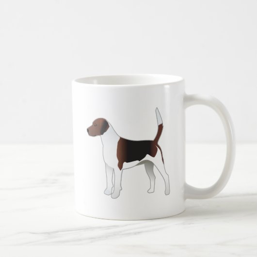 Harrier Basic Breed Hound Hund Illustration Kaffeetasse (Rechts)