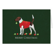 Harrier Beagle Dog Breed Frohe Weihnachtskarte (Vorderseite (Horizontal))