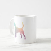 Harrier Beagle Hound Dog Geometrische Silhouette Kaffeetasse (Vorderseite Links)