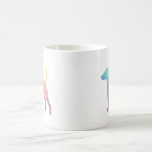 Harrier Beagle Hound Dog Geometrische Silhouette Kaffeetasse (Mittel)