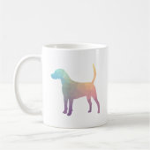 Harrier Beagle Hound Dog Geometrische Silhouette Kaffeetasse (Links)
