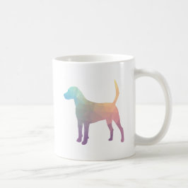 Harrier Beagle Hound Dog Geometrische Silhouette Kaffeetasse