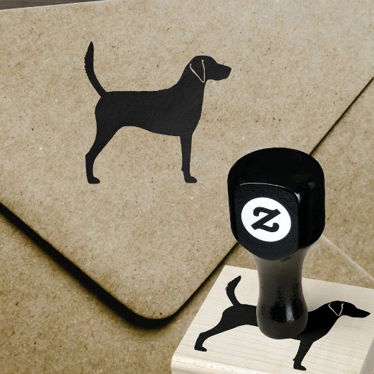 Harrier Dog Breed Silhouette Gummistempel