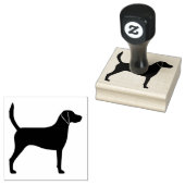 Harrier Dog Breed Silhouette Gummistempel (Stempel)