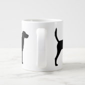 Harrier Dog Breed Silhouetten Jumbo-Tasse (Rückseite)