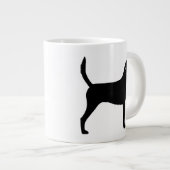 Harrier Dog Breed Silhouetten Jumbo-Tasse (Vorderseite Rechts)