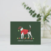 Harrier Dog Christmas Design Feiertagspostkarte (Stehend Vorderseite)
