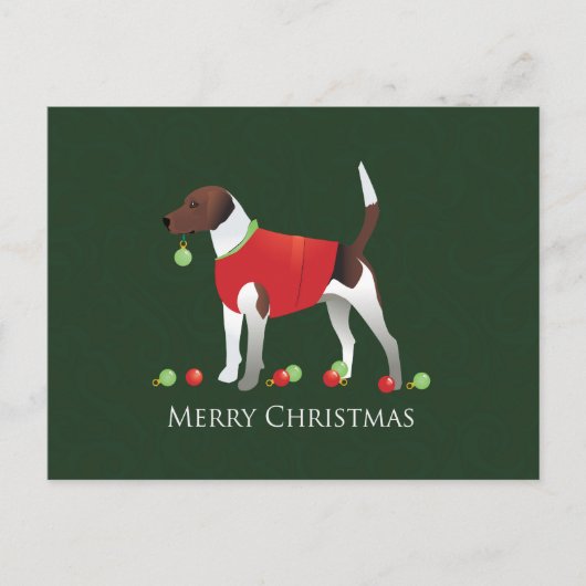 Harrier Dog Christmas Design Feiertagspostkarte (Vorderseite)