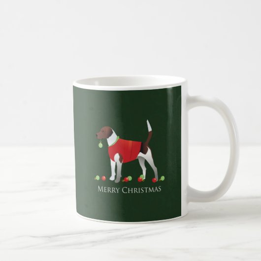 Harrier Dog Christmas Design Kaffeetasse (Rechts)