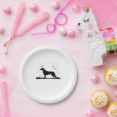 Harrier Dog � Halloween Moon Silhouette Classic T- Pappteller (Party)