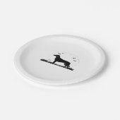 Harrier Dog � Halloween Moon Silhouette Classic T- Pappteller (Schrägansicht)