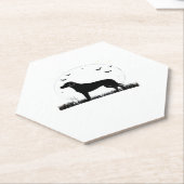 Harrier Dog � Halloween Moon Silhouette Classic T- Untersetzer (angewinkelt)