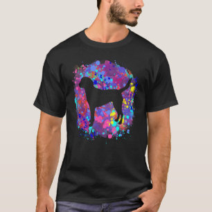 Harrier Dog Pink Aquarell Spritzer Art Liebe Hunde T-Shirt