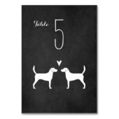 Harrier Dog Silhouetten Hochzeitsempfang Tischnummer (Rückseite)