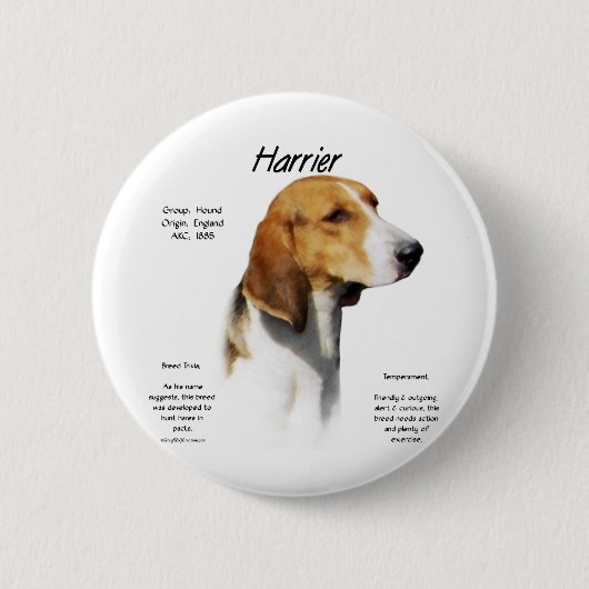 Harrier History Design Button (Vorderseite)