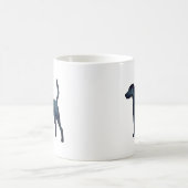 Harrier Hound Beagle Black Watercolor Silhouette Kaffeetasse (Mittel)