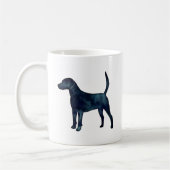 Harrier Hound Beagle Black Watercolor Silhouette Kaffeetasse (Links)