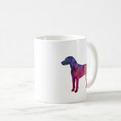 Harrier Hound Dog Geometric Pattern Silhouette Kaffeetasse (VorderseiteRechts)