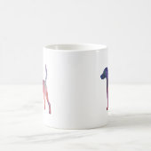 Harrier Hound Dog Geometric Pattern Silhouette Kaffeetasse (Mittel)