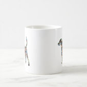 Harrier Hound Dog Geometric Pattern Silhouette Kaffeetasse (Mittel)