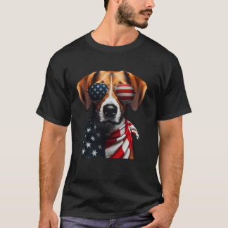 Harrier Hund 4. Juli Amerikanischer Unabhängigkeit T-Shirt