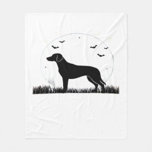 Harrier Hund � Halloween Mond Silhouette Klassisch Fleecedecke