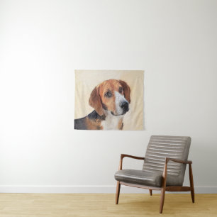 Harrier-Malerei - Süße originelle Hundekunst Wandteppich