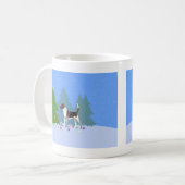 Harrier oder Beagle Dekorieren eines Weihnachtsbau Kaffeetasse (Vorderseite Links)