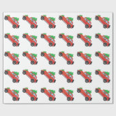 Harrier oder Beagle Führer mit Baum oben Geschenkpapier (Flach)