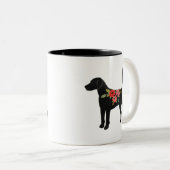 Harrier oder Beagle Hund Rasse Boho Silhouette Zweifarbige Tasse (VorderseiteRechts)