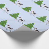 Harrier oder Beagle Silhouette Weihnachtsdesign Geschenkpapier (Ecke)