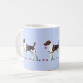 Harrier oder Beagle Silhouette Weihnachtsdesign Kaffeetasse (Vorderseite Links)
