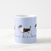 Harrier oder Beagle Silhouette Weihnachtsdesign Kaffeetasse (Mittel)