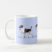 Harrier oder Beagle Silhouette Weihnachtsdesign Kaffeetasse (Links)