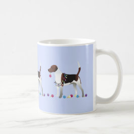 Harrier oder Beagle Silhouette Weihnachtsdesign Kaffeetasse