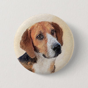 Harrier Painting - Niedliche Original Dog Art Button