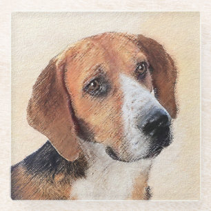 Harrier Painting - Niedliche Original Dog Art Glasuntersetzer