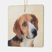 Harrier Painting - Niedliche Original Dog Art Keramikornament (Links)