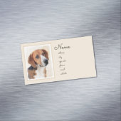 Harrier Painting - Niedliche Original Dog Art Magnetische Visitenkarte (Beispiel)