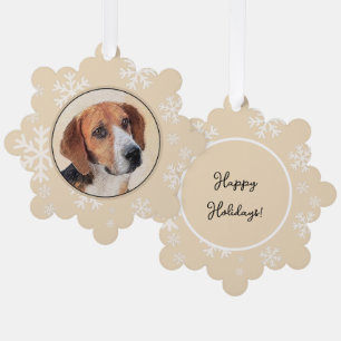 Harrier Painting - Niedliche Original Dog Art Ornament Karte