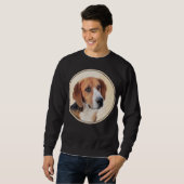 Harrier Painting - Niedliche Original Dog Art Sweatshirt (Vorne ganz)