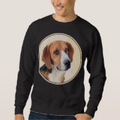 Harrier Painting - Niedliche Original Dog Art Sweatshirt (Vorderseite)