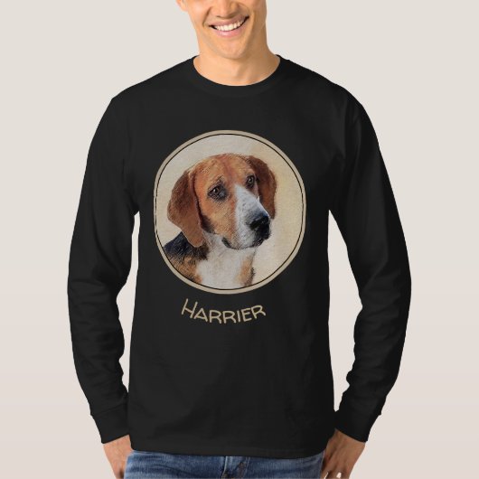 Harrier Painting - Niedliche Original Dog Art T-Shirt (Vorderseite)