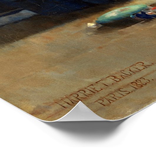 Harriet Backer Blau Räume Poster (Ecke)