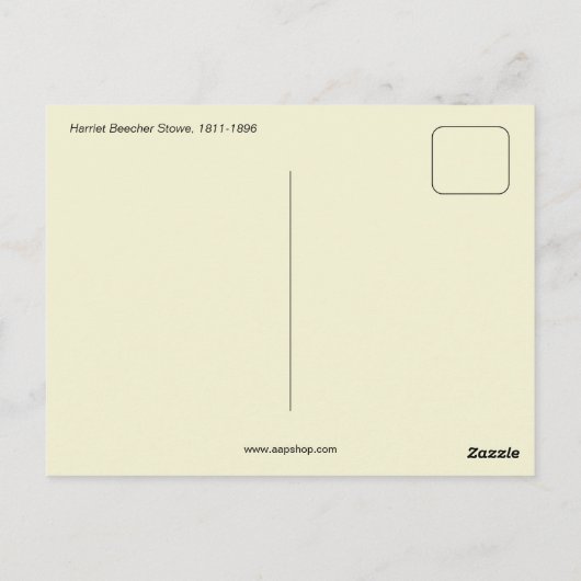 Harriet Beecher Stowe zeichnend amerikanischer Aut Postkarte (Rückseite)