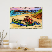 HARRIET DAVIDSOHN ILLUSTRATION - AM STRAND POSTER (Küche)
