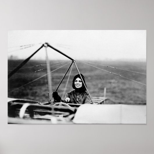 Harriet Quimby in ihrem Bleriot Monoplane Poster (Vorne)