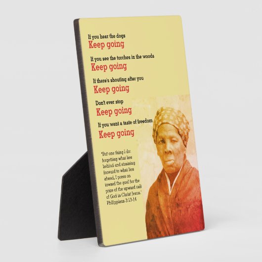 HARRIET TUBMAN Behalte, Zitat zu machen Fotoplatte (Seite)